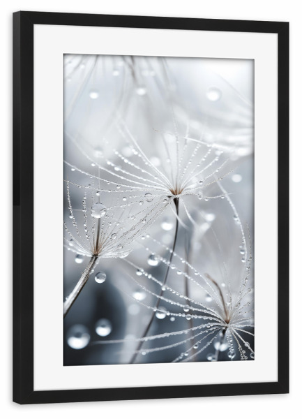 Poster mit Rahmen schwarz "Tiny Wet World" artboxONE - Natur,Floral,Für Mama