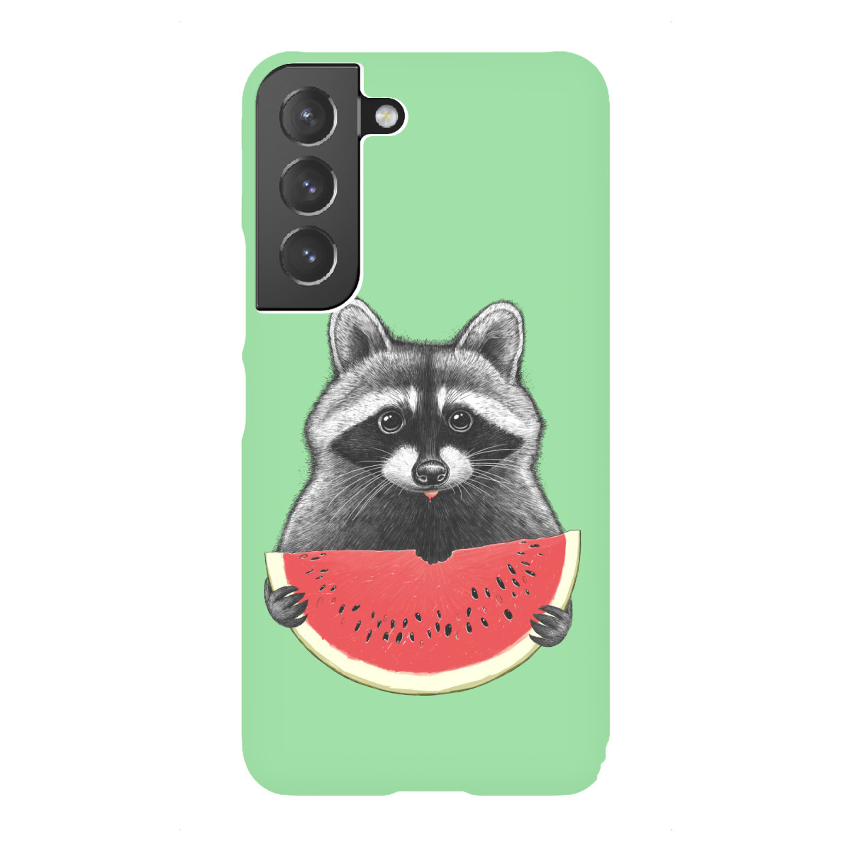 "Waschbär frisst Wassermelone"für Samsung Galaxy - Premium-Case Handyhülle artboxONE