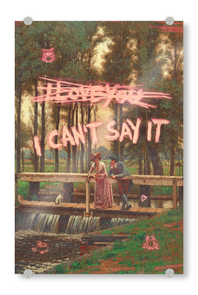 Acrylglasbild "Ich kann es nicht sagen" artboxONE - Liebe,Lehrersprüche,Lustig