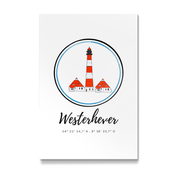 Galerie-Print "Leuchtturm Westerhever Nordsee" 30x20 cm artboxONE