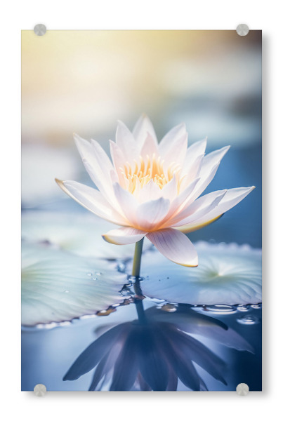 Acrylglasbild "Silbermondblüte" artboxONE - Natur,Floral,Liebe