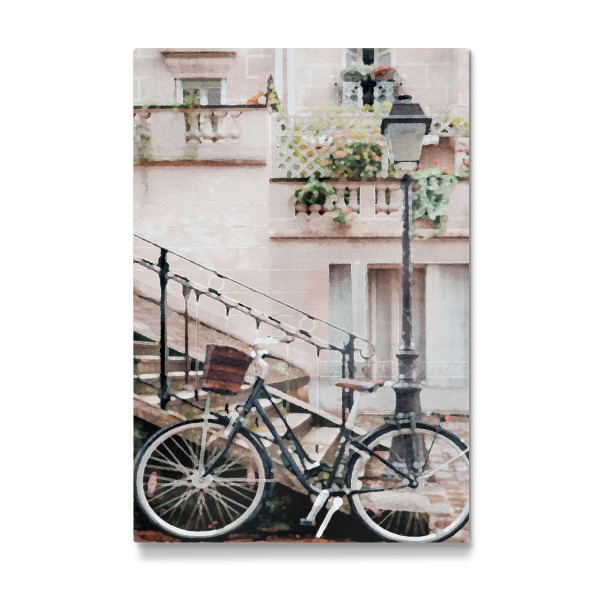 Galerie-Print "Rosa Fahrrad in Paris" 30x20 cm artboxONE