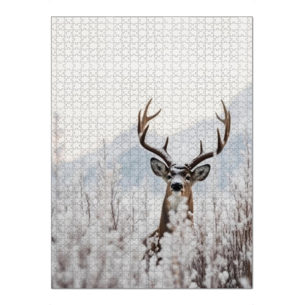 Puzzle Ravensburger "Neugieriger Hirsch" artboxONE - Tiere,Weihnachten,Lustig