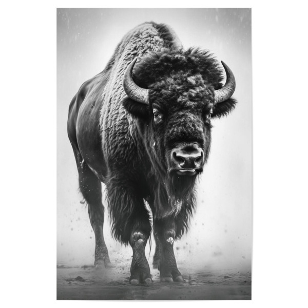 Poster "Bison B&W" artboxONE - Natur,Tiere,Reise / Länder