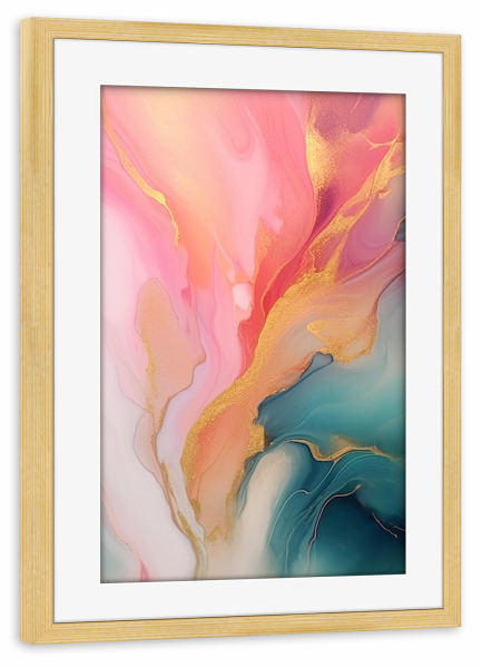 Poster mit Rahmen kiefer "Marmor Effekt" artboxONE - Natur,Abstrakt,Marmor