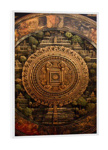 Poster mit weißem Rahmen "Zivilisationen - Sambor" artboxONE - Städte,Abstrakt,Architektur