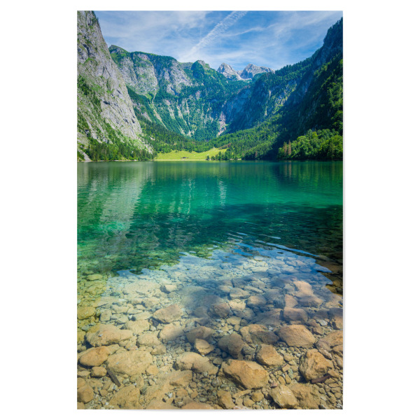 Poster "Sommertag am Obersee" artboxONE - Natur,Reise - Obersee,Königssee,Sommer,Alpen,Berge,Berchtesgaden,Schönau,Röthbachfall