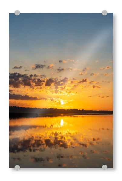 Acrylglasbild "Schaalsee mit Sonnenaufgang" artboxONE - Natur,Reise