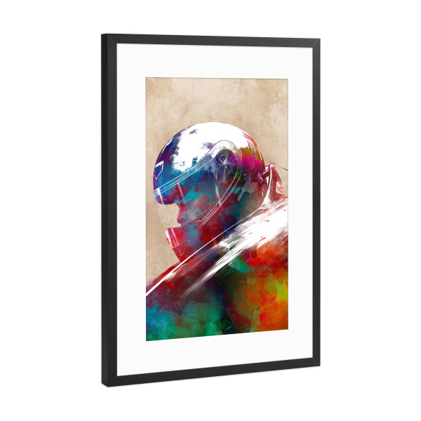 Poster mit Rahmen Schwarz (Metallic) "Bobsport Kunst A" artboxONE - Sport - Bob,Sport,Illustration,Wintersport