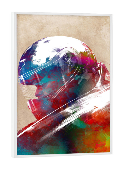 Poster mit weißem Rahmen "Bobsport Kunst A" artboxONE - Sport - Bob,Sport,Illustration,Wintersport
