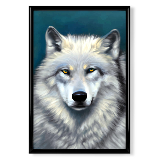 Der Wolf, Tierporträtmalerei