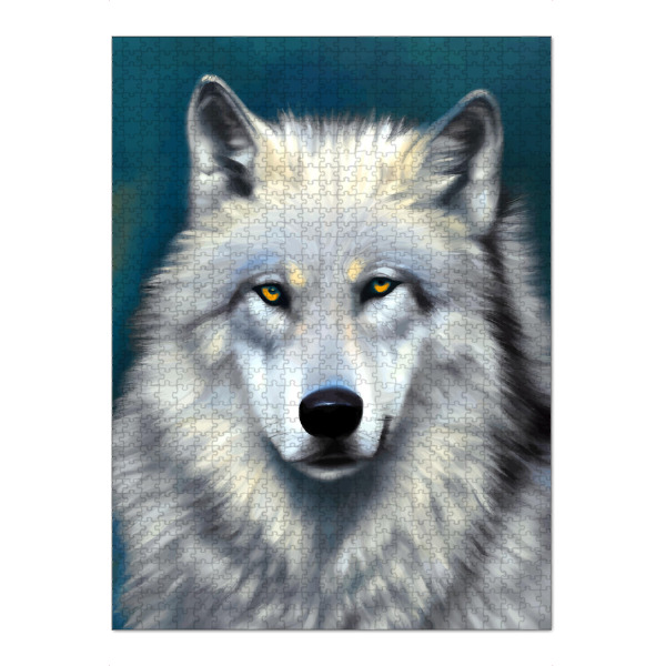 Puzzle Ravensburger "Der Wolf, Tierporträtmalerei" artboxONE - Tiere