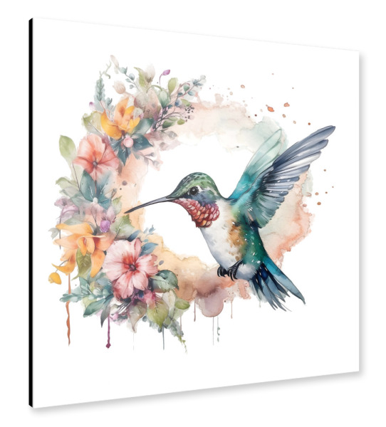 Alu-Dibond "Kolibri K" 30x30 cm artboxONE