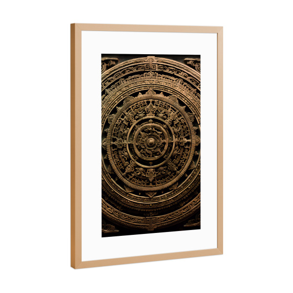 Poster mit Rahmen Kupfer "Mandala - Kambodscha - Sophea" artboxONE - Städte,Abstrakt,Architektur,Reise / Asien