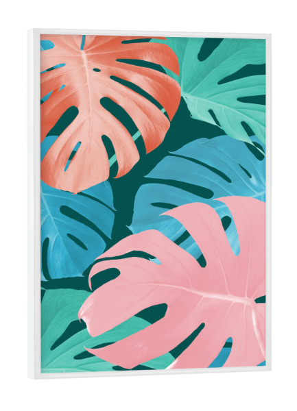 Poster mit weißem Rahmen "Botanical pattern J" artboxONE - Floral