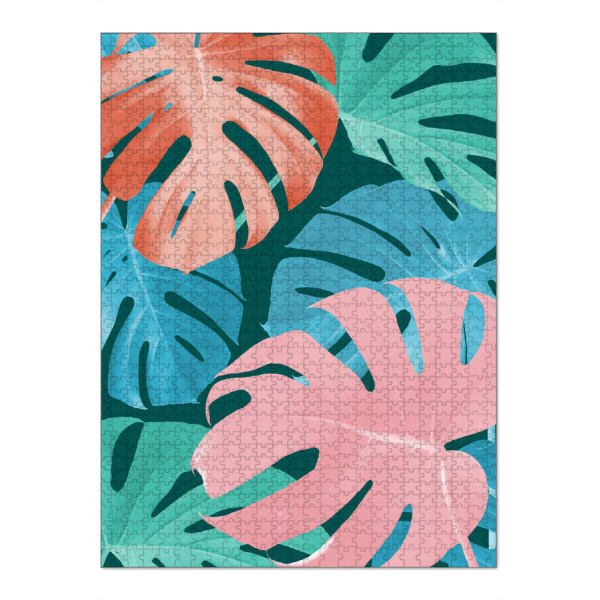 Puzzle Ravensburger "Botanical pattern J" artboxONE - Floral - Natur,Blumen,Fotografie,Illustration,Geometrisch,Aquarell,Malerei,Tropisch,Blätter