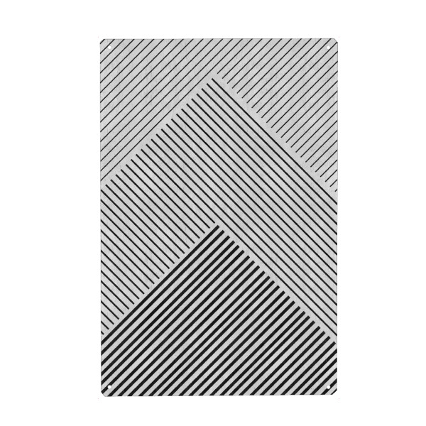 Metall Poster "Line art A" artboxONE - Abstrakt,Geometrie - Minimalistisch,Abstrakt,Formen,Geometrie,Schwarzweiß - Blechschild