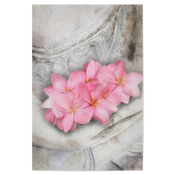 Poster 30x20 cm "Zen-Statue J" artboxONE - Natur,Floral - Zen,Statue,Lotus,Rosa,Hände,Anatomie