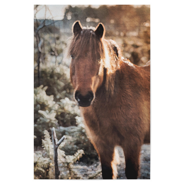 Poster 30x20 cm "Pferde F" artboxONE - Natur,Tiere - Tiere,Pferde,Natur,Landschaft,Bäume