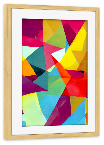 Poster mit Rahmen kiefer "Der abstrakte Bohemien" artboxONE - Abstrakt,Geometrie