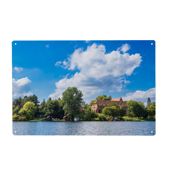 Metall Poster "Blick auf die Stadt Zarrentin" artboxONE - Natur,Reise,Architektur