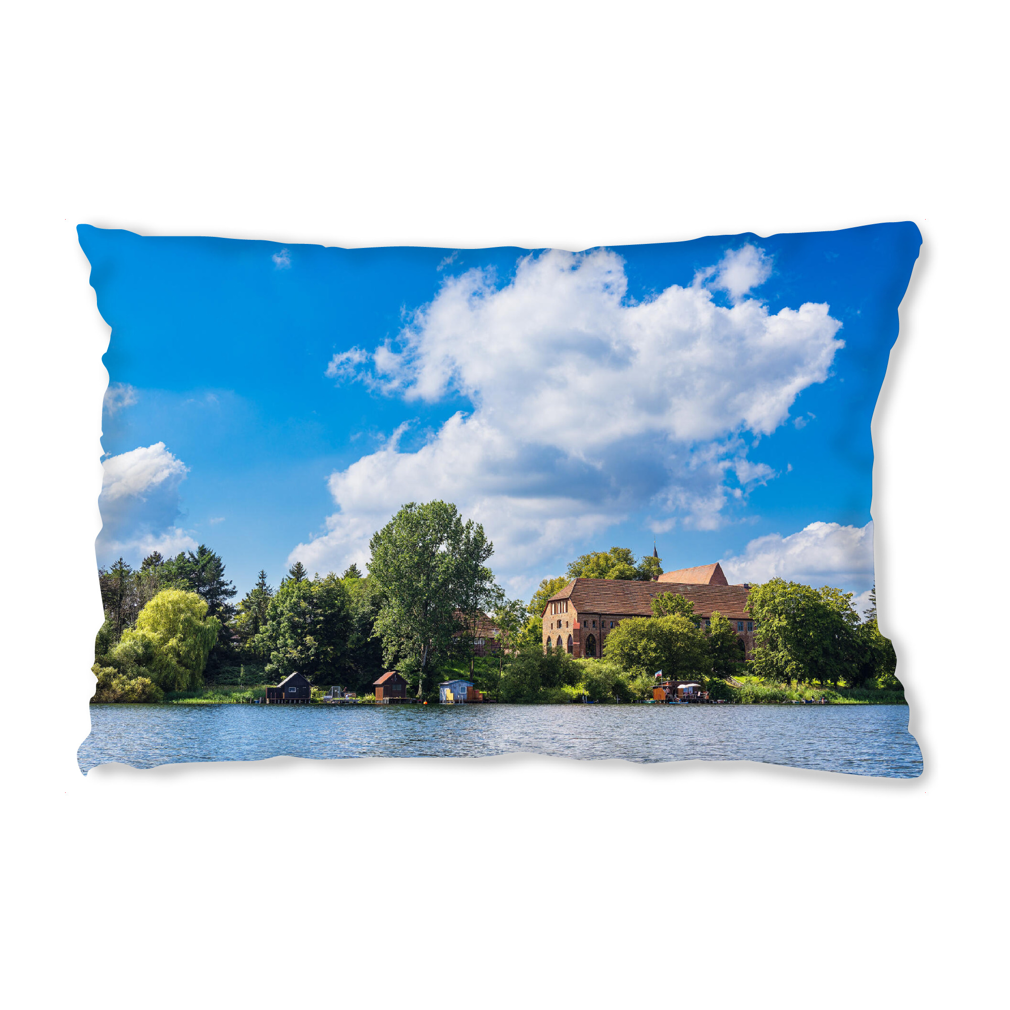 Design-Kissen "Blick auf die Stadt Zarrentin" artboxONE - Natur,Reise,Architektur