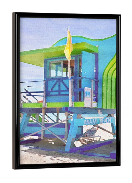 Poster mit schwarzem Rahmen "Rettungsschwimmerstand A" artboxONE - Städte,Architektur,Reise / Strand und Meer