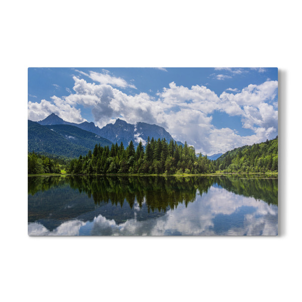 Galerie-Print "Stausee, Gebirge, Wald, Wolken" 30x20 cm artboxONE