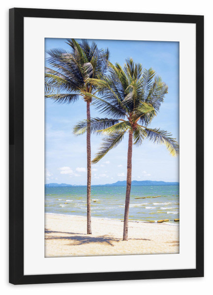 Poster mit Rahmen schwarz "Paar Bäume" artboxONE - Natur,Reise,Reise / Strand und Meer,Reise / Asien,Reise / Länder