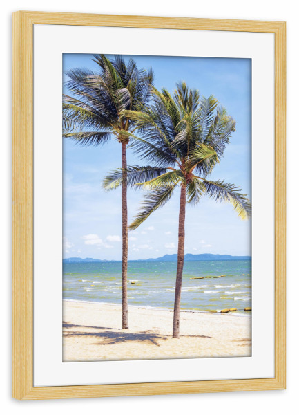 Poster mit Rahmen kiefer "Paar Bäume" artboxONE - Natur,Reise,Reise / Strand und Meer,Reise / Asien,Reise / Länder
