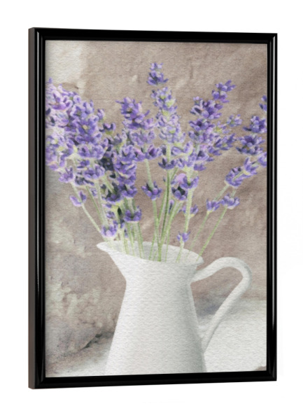 Poster mit schwarzem Rahmen "Lavendel in einer Vase" artboxONE - Natur,Floral - Blumen,Blumen,Lavendel,Stillleben,Zuhause