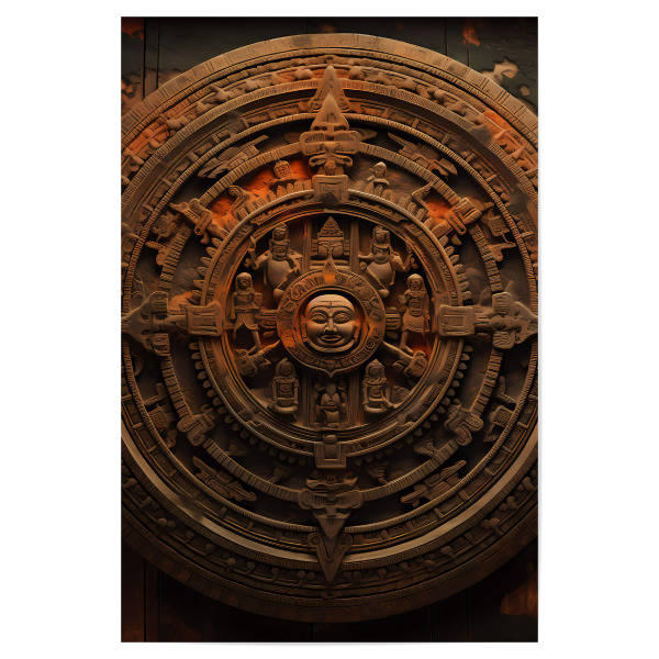 Poster 30x20 cm "Mandala - Kambodscha - Sreyneang" artboxONE - Städte,Abstrakt,Architektur,Reise / Asien
