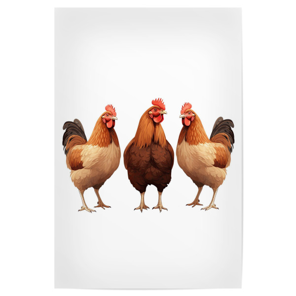 Poster "Hühner-Illustrationen" artboxONE - Tiere,Für Mama,Für Papa,Festivals,Lustig