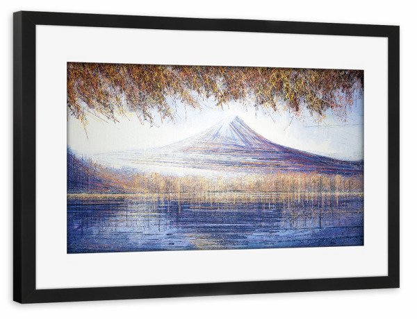 Poster mit Rahmen schwarz "Herbst in Japan" artboxONE - Städte,Reise - Fuji,Japan,Herbst,Natur,Landschaft