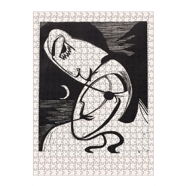 Puzzle Ravensburger "Kirchner - Der Kuss" artboxONE - Abstrakt,Menschen,Liebe