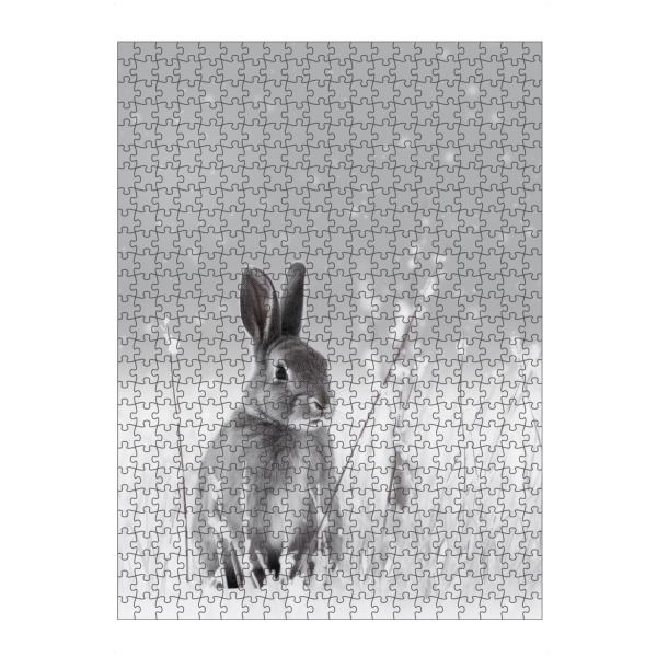 artboxONE Puzzle "Hase im Schnee" artboxONE - Für Kinder,Tiere,Weihnachten
