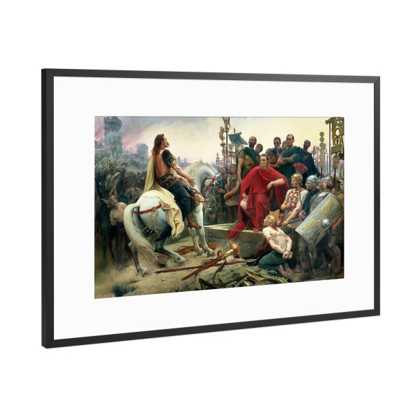 Poster mit Rahmen Schwarz (Metallic) "Nach der Schlacht von Alesia" artboxONE - Reise,Menschen,Für Mama,Für Papa,Männer