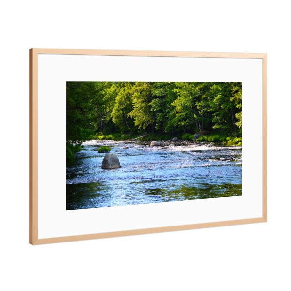 Poster mit Rahmen Kupfer "Schöne Flusslandschaft" artboxONE - Natur,Reise,Reise / Länder