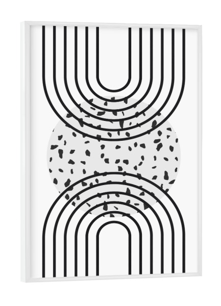 Poster mit weißem Rahmen "Composition of circles F" artboxONE - Abstrakt,Geometrie