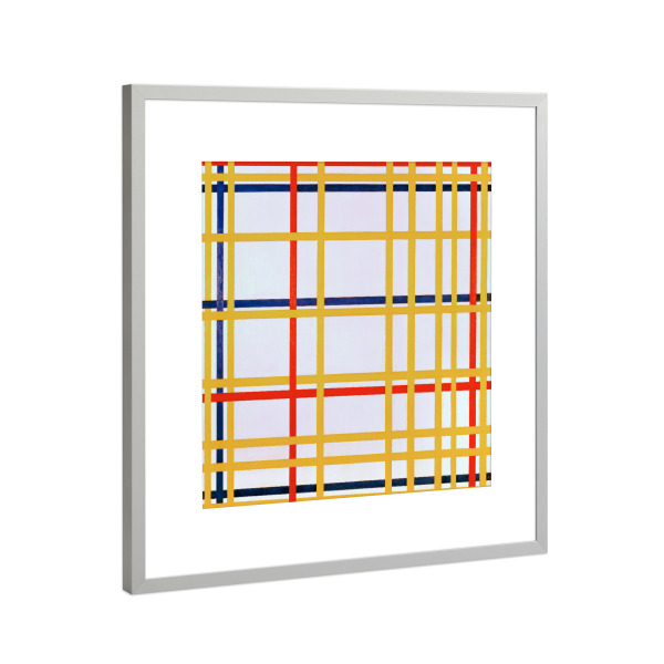 Poster mit Rahmen Silber "Abstraktes New York City" artboxONE - Städte / New York,Reise,Abstrakt,Für Mama,Für Papa