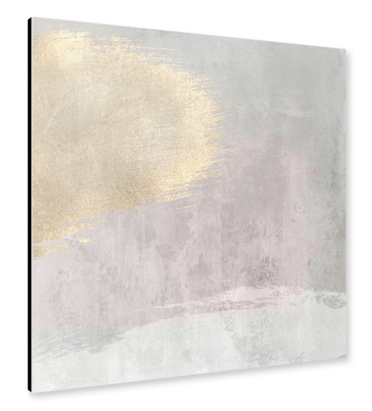 Alu-Dibond "Rosa und graues abstraktes H" 30x30 cm artboxONE