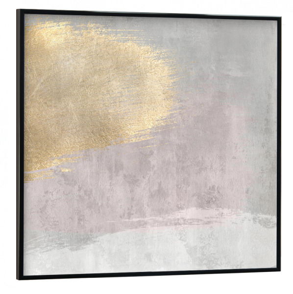 Poster mit schwarzem Rahmen 30x30 cm "Rosa und graues abstraktes H" artboxONE - Abstrakt - Grau,Rosa,Gold,Dekor,Heimdekoration,Dekorativ,Abstrakt
