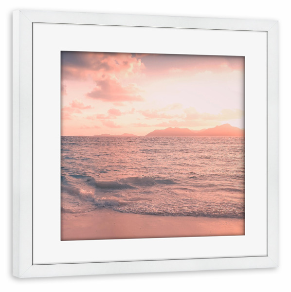 Poster mit Rahmen weiß "Pfirsiche in der Natur O" artboxONE - Natur,Reise / Strand und Meer,Liebe