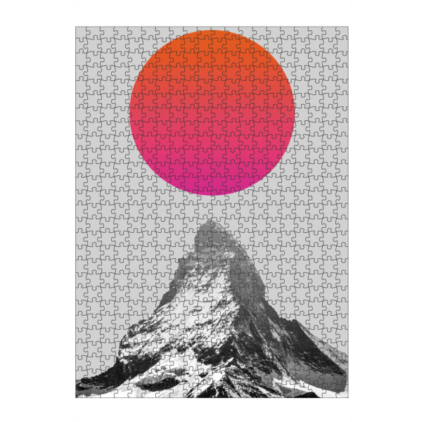 Puzzle Ravensburger "Landscape in collage H" artboxONE - Natur,Abstrakt - Landscape,Collage,Natural,Forest,Mountains,Textures,Sun,Sunset,Painting