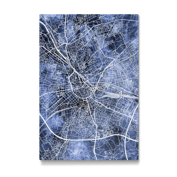 Galerie-Print "Osnabrück Stadtplan Blau" 30x20 cm artboxONE