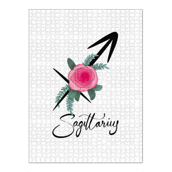 Puzzle Ravensburger "Blumentierkreis: Schütze" artboxONE - Typografie,Floral,Fashion