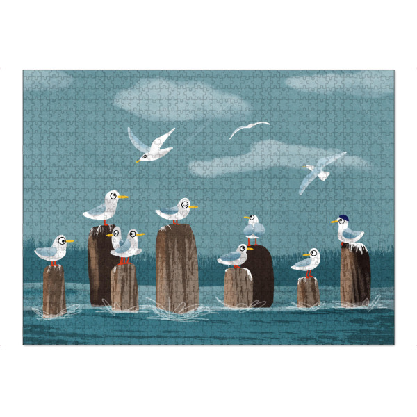 Puzzle Ravensburger "Möwengang" artboxONE - Für Kinder,Tiere