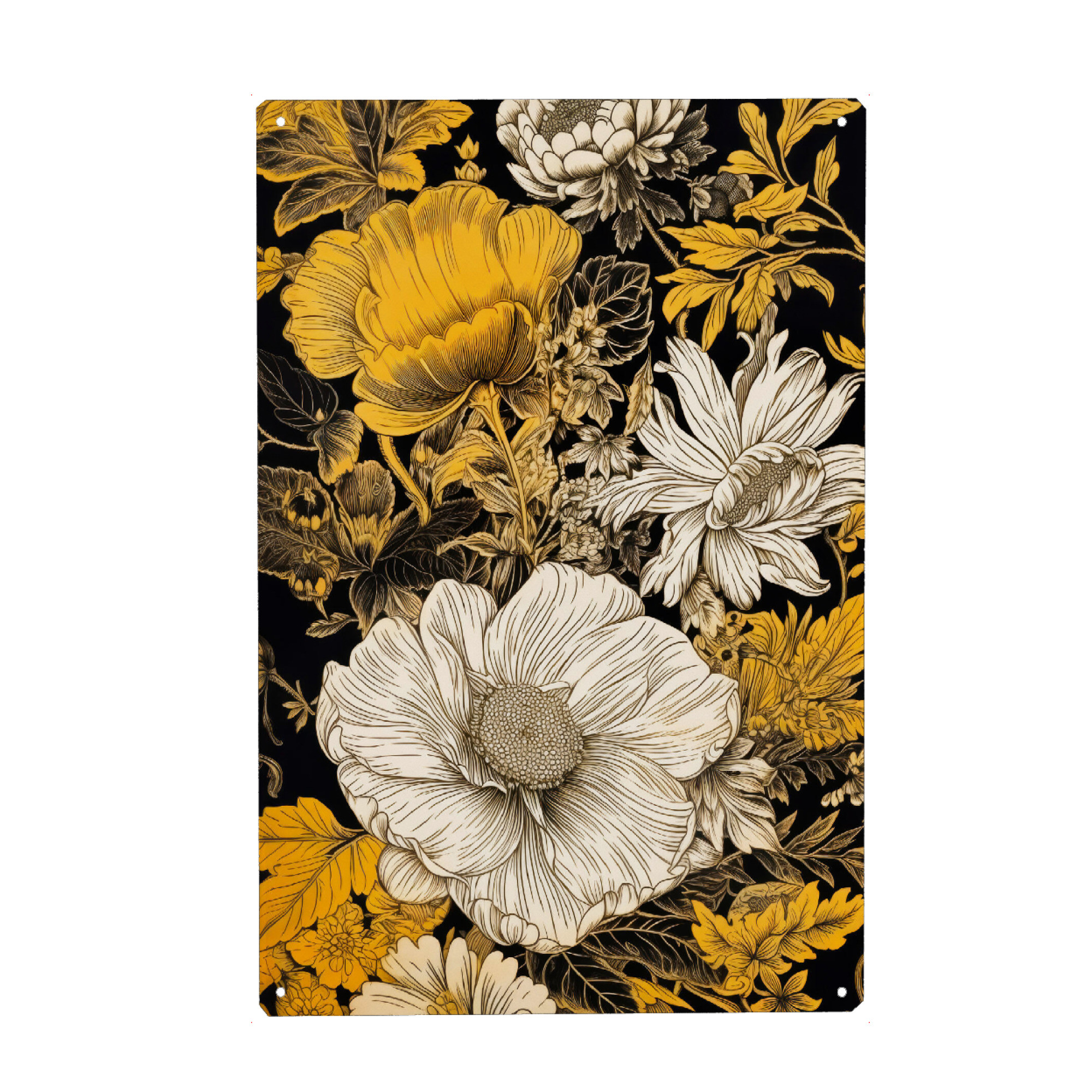 Metall Poster "Wiese voller Blumen C" artboxONE - Natur,Floral - Wiese,Natur,Blumen,Blumen,Botanische,Blätter,Blatt,Blumen - Blechschild