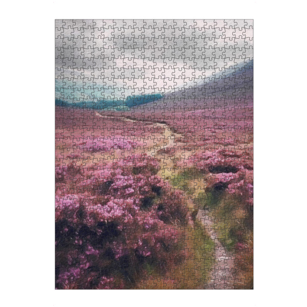 artboxONE Puzzle "Bunter Hochlandpfad" artboxONE - Natur,Floral - Blumen,Blume,Landschaft,Berge,Pfad,Weg,Natur,Hochland - Bild blumen
