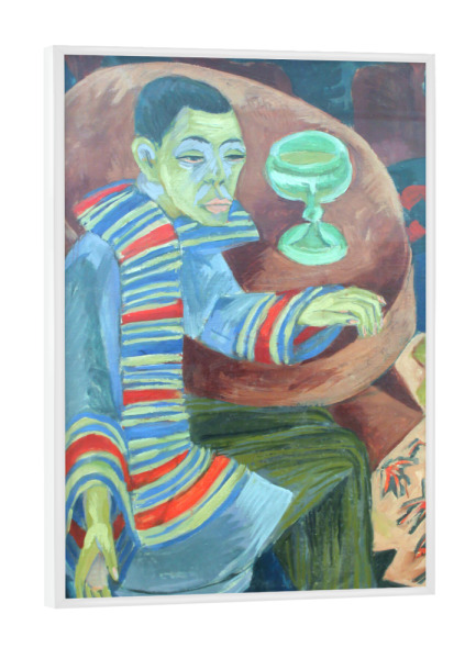 Poster mit weißem Rahmen "Der Trinker" artboxONE - Menschen,Für Mama,Für Papa,Männer